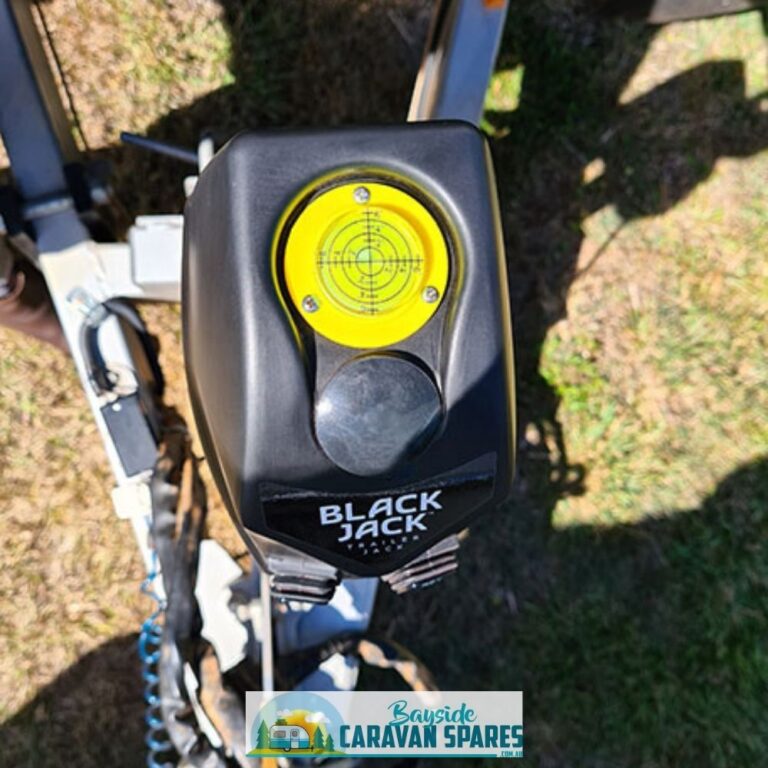 Black Jack™ Trailer Jack BJTJ100012V Electric Trailer Jack with Clamp Bayside Caravan Spares