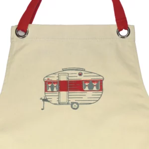 Embroidered Apron-Mini Caravan-Spring Red-Van Go Collection