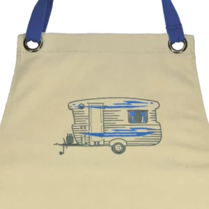 Embroidered Apron-Bluey Caravan-Winter Blue-Van Go Collection