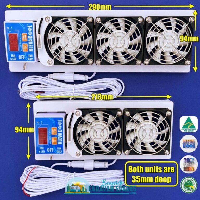 Klevacool™ 3DPrintRV Caravan Fridge Internal Fan Kit2 Fans 100 litres