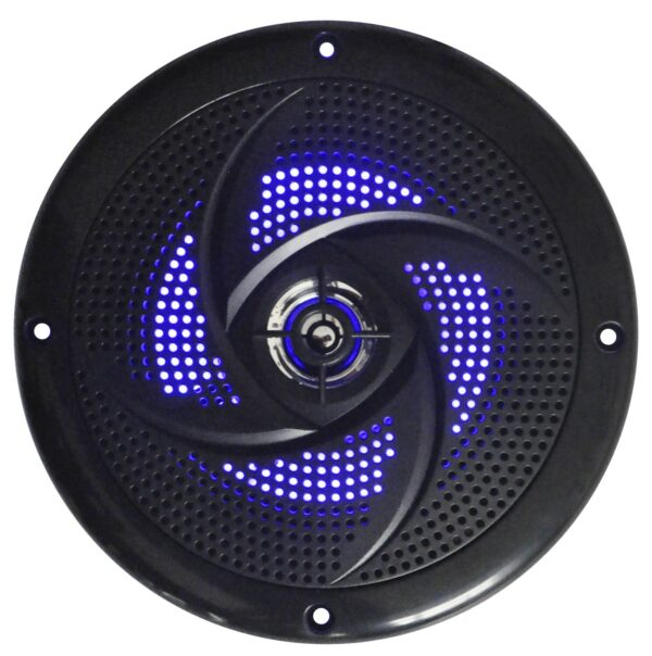 Black LED 6.5inch Waterproof 120 Watt Low-Profile Speaker (Pair)