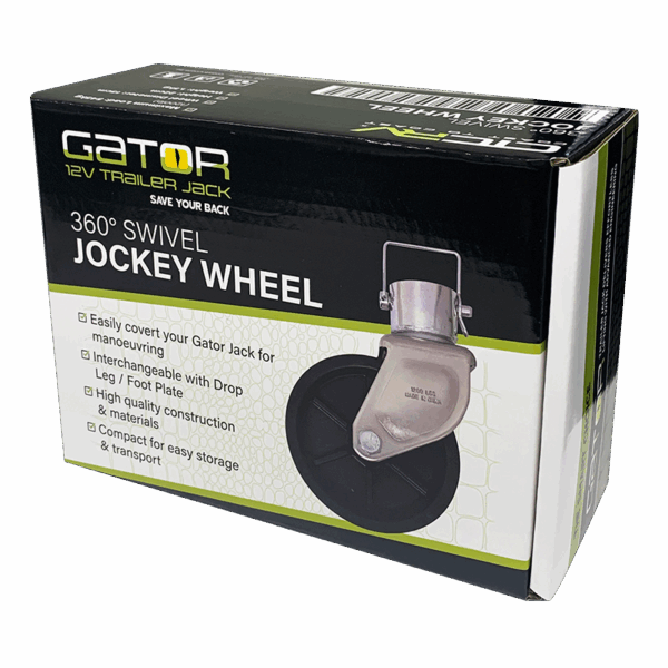 COAST RV GATOR Jack Wheel Attachment 450-10040 — heavy-duty 360° swivel wheel for caravan, trailer, and boat trailer maneuvering
