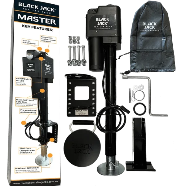 Black Jack 12V Electric Trailer Jack Master Without Wiring Harness  BJTJ-Master-1000 (New, Released today)  Lift Capacity 1600 kg
