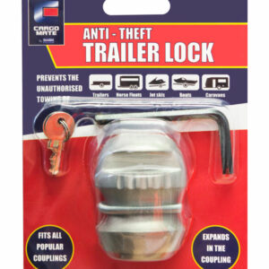 Cargo Mate Anti-Theft Trailer Lock 50mm Heavy Duty Construction with 2 Keys LK50