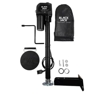 Black Jack Electric Trailer Jack-MINI with NEWLY RELASED FOLDING FOOT